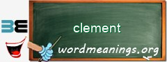 WordMeaning blackboard for clement